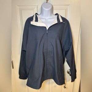 Cutter & Buck navy blue windbreaker zip up jacket with pockets. Size M